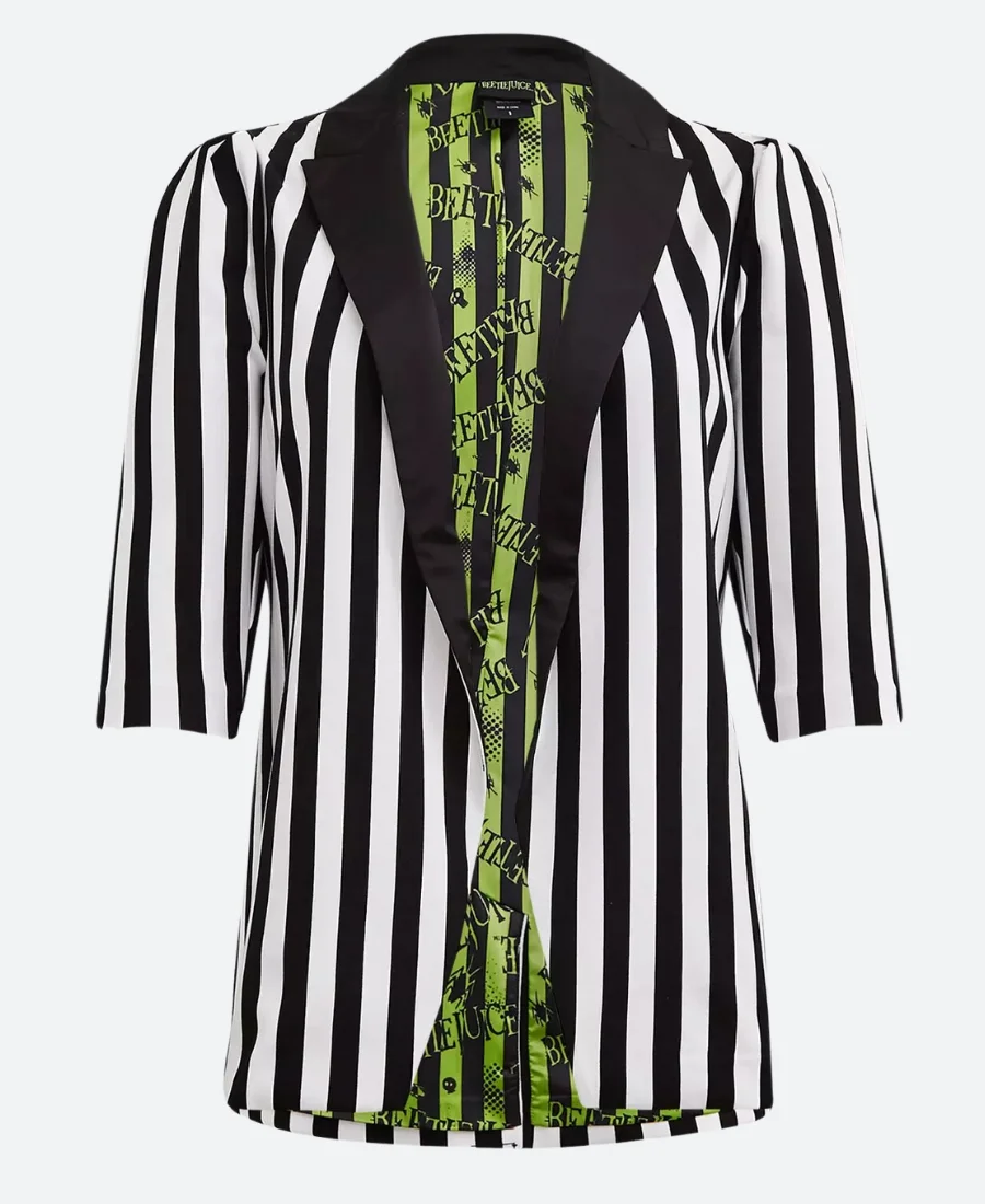 Beetlejuice Beetlejuice Strip Blazer Front Image