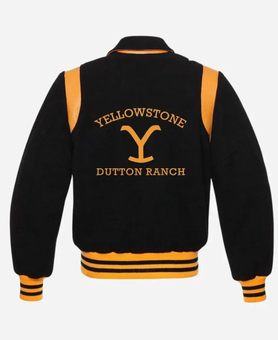 Yellowstone Dutton Ranch Varsity Jacket Back Image