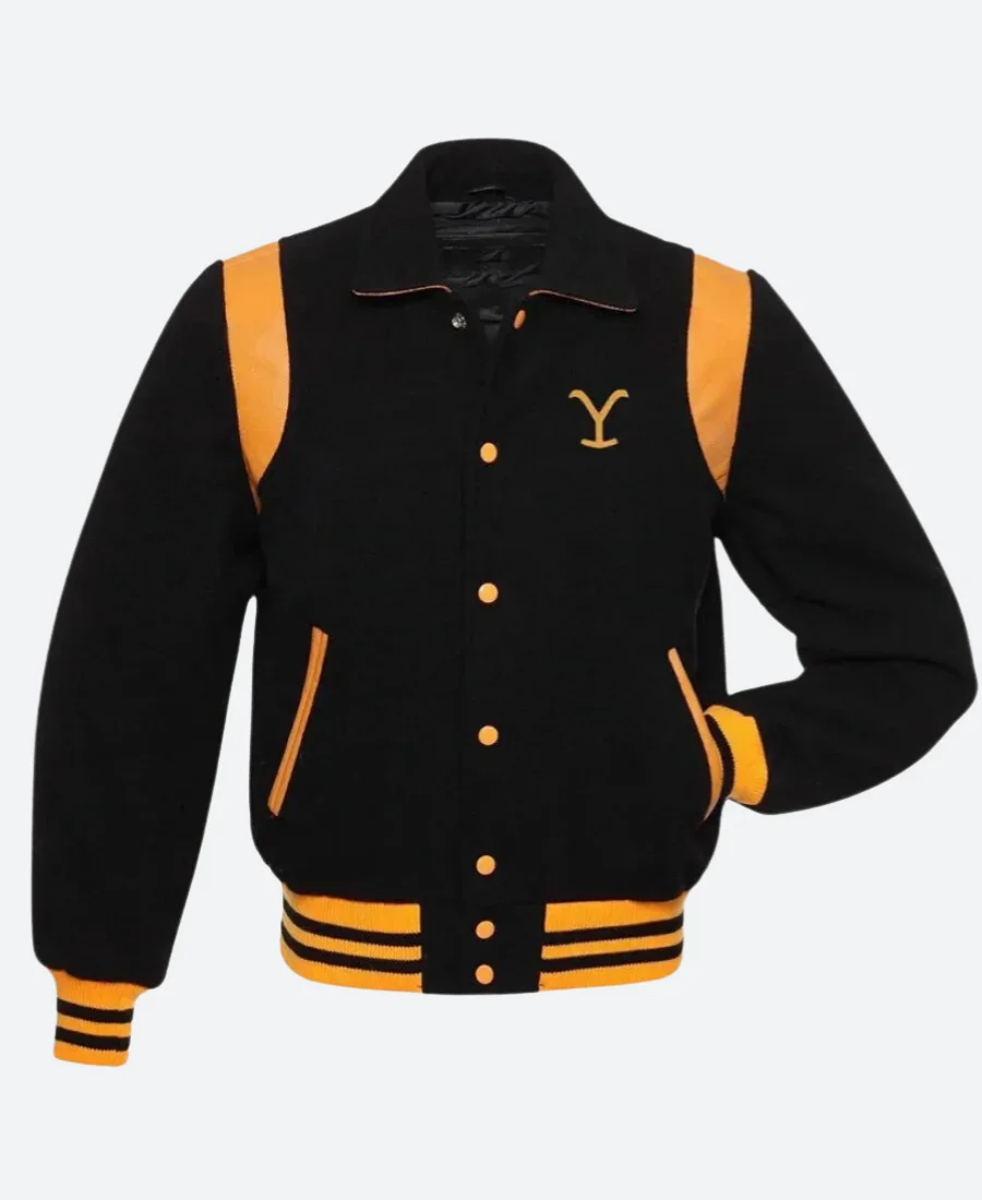 Yellowstone Dutton Ranch Varsity Jacket Front Image