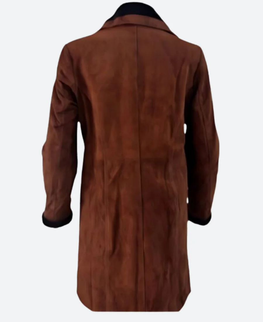 Yellowstone Monica Dutton Suede Leather Coat Back Image