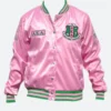 AKA Sorority Bomber Pink jacket Front Image