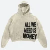 All We Need Is Love Beige Hoodie Front Image