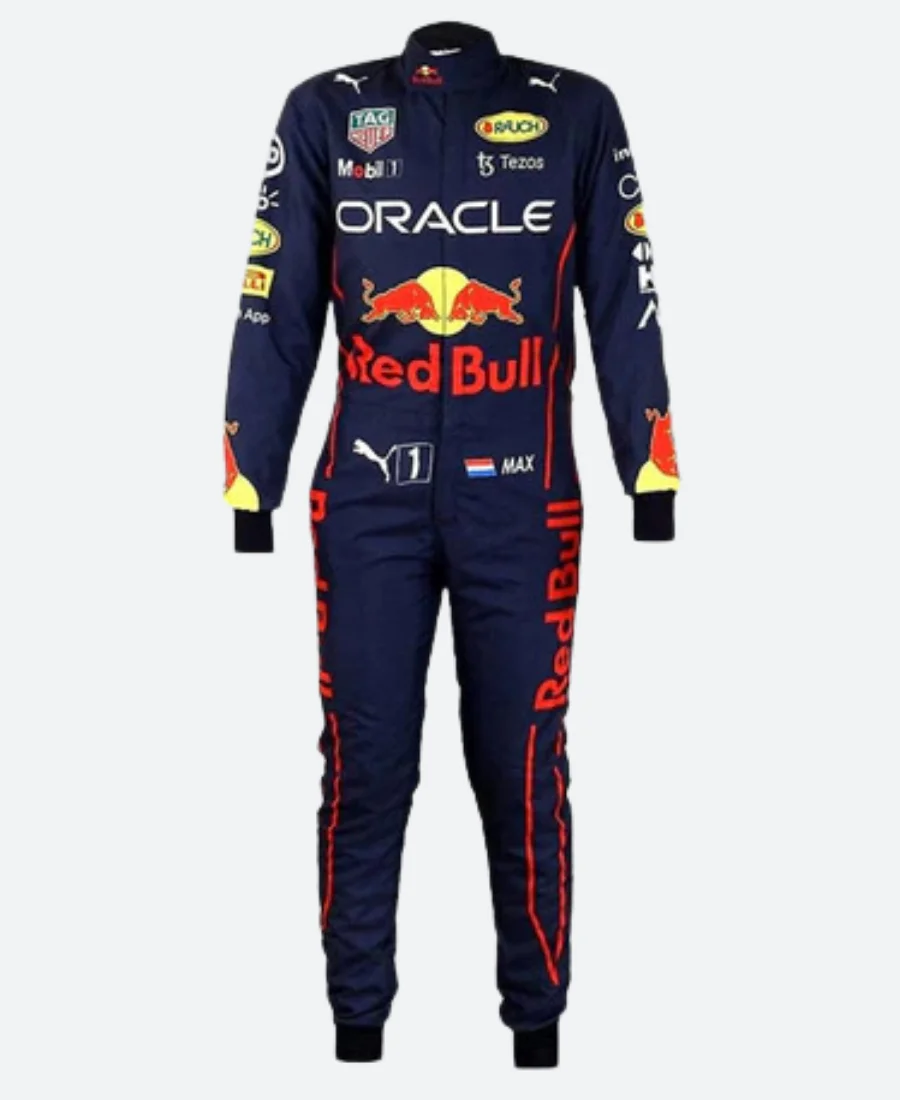 Max Verstappen F1 Honda Oracle 2022 Race Suit Front Image