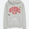 San Francisco 49ers Felt Grey Hoodie Front Image