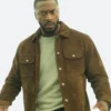 Aldis Hodge Detective Alex Cross Suede Leather Jacket Actor & Character Image