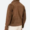 Aldis Hodge Detective Alex Cross Suede Leather Jacket Back Image