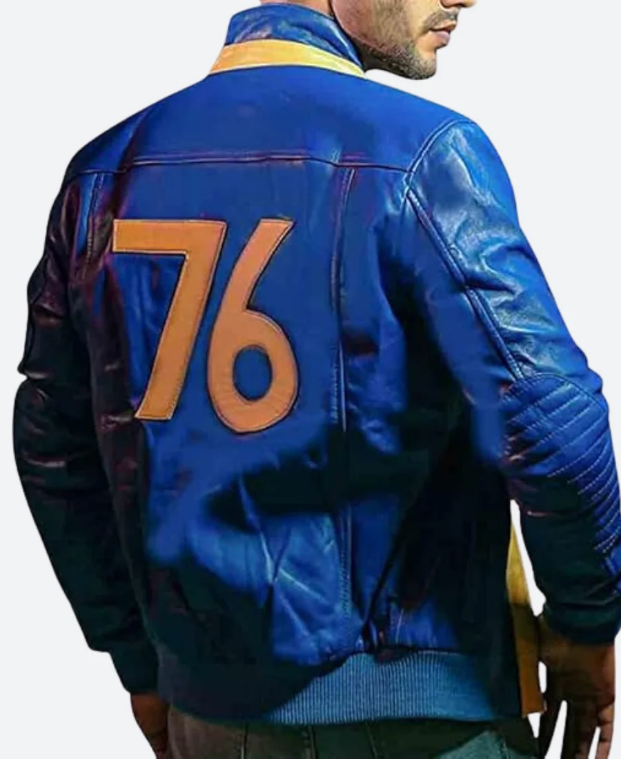 Fallout 76 Vault Dweller Leather Jacket Back Image