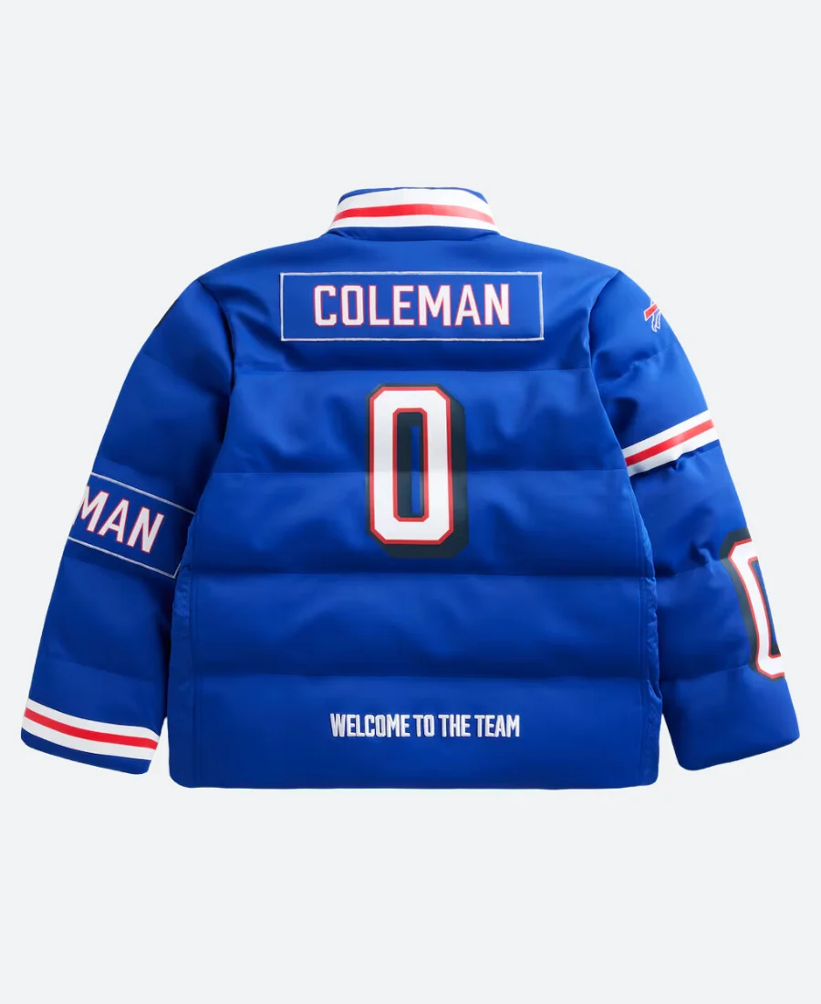 Keon Coleman Buffalo Bills Off Season Puffer Jacket Back Image