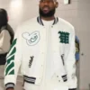 Lebron James Off White Kings Varsity Jacket