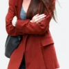 Materialists Movie Lucy Red Blazer