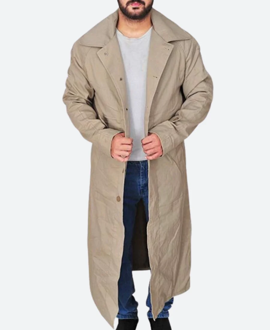 Peaky Blinders Inspector Chester Campbell Trench Coat Front Image