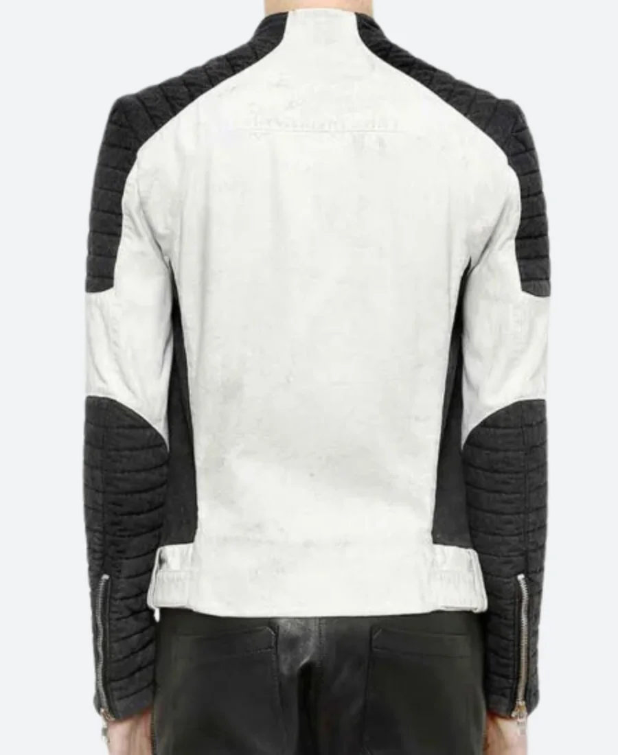 Ragnarok S02 Laurits Biker Leather Jacket Back Image