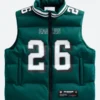 Saquon Barkley Philadelphia Eagles Off Season Puffer Vest Front Image