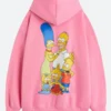 Simpson Pink Pullover Hoodie Back Image