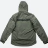 Snap On Zipper Hooded Jacket Back Image