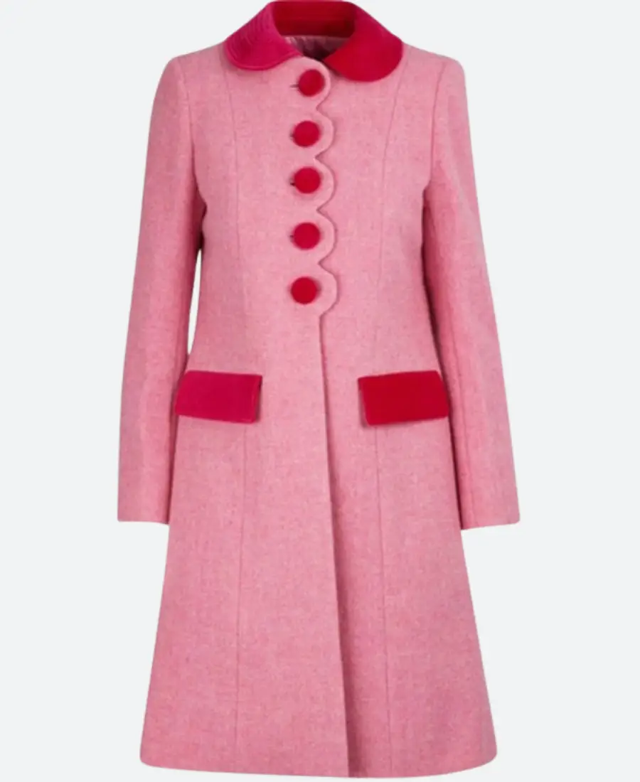 The Today Show 2025 Jenna Bush Hager Pink Scallop Coat