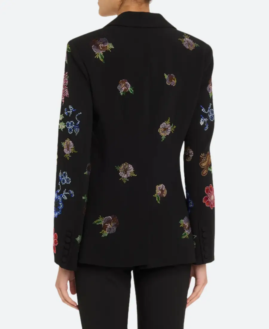 The View 2025 Joy Behar Black Floral Embellished Black Blazer