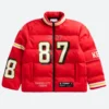 Travis Kelce KC Chiefs Off Season Puffer Jacket Front Image