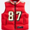 Travis Kelce KC Chiefs Off Season Puffer Vest Front image