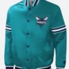 90s Charlotte Hornets Slider Teal Starter Jacket Front Image