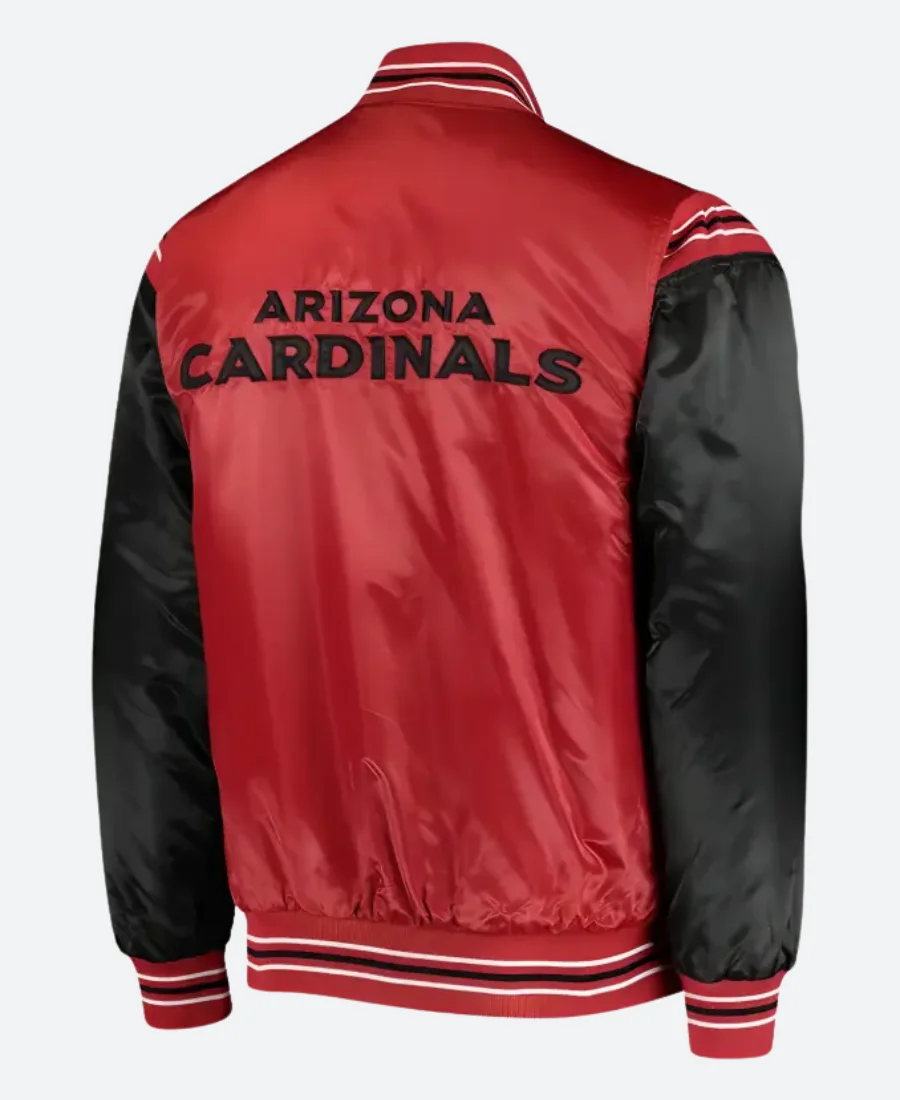 Arizona Cardinals Enforcer Letterman Varsity jacket Back Image