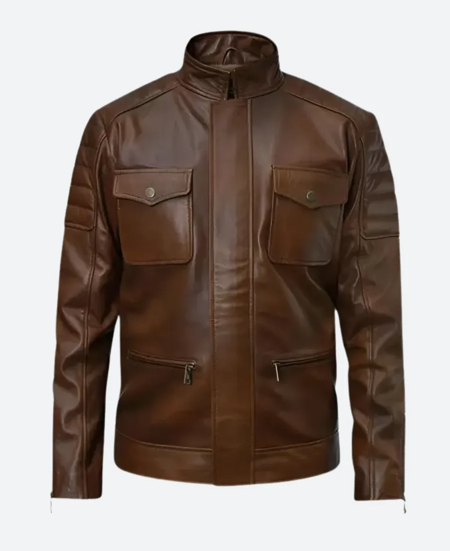 Boss Level Roy Pulver Leather Jacket Front Image