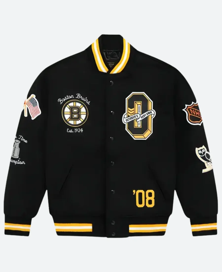 Boston Bruins OVO x NHL Jacket Front Image