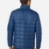 Classic Blue Quilted Puffer Jacket Back Image