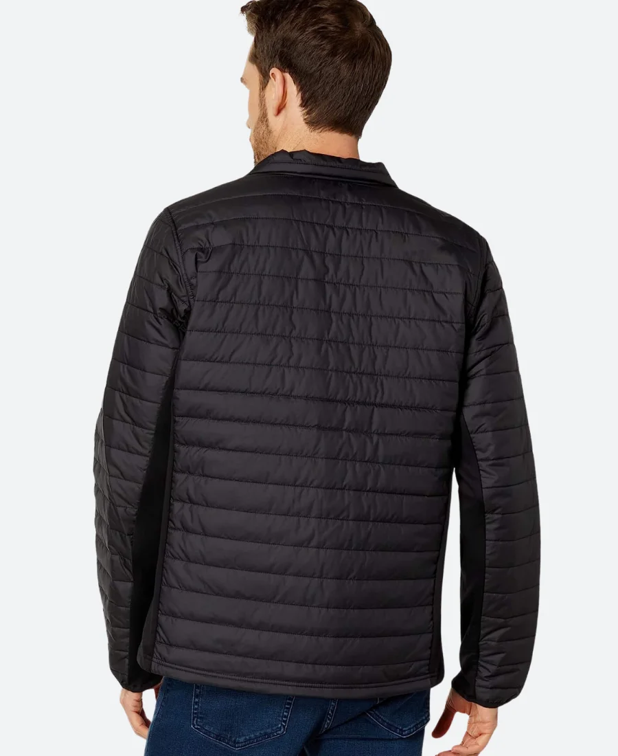 Classic John Black Puffer Jacket Back Image