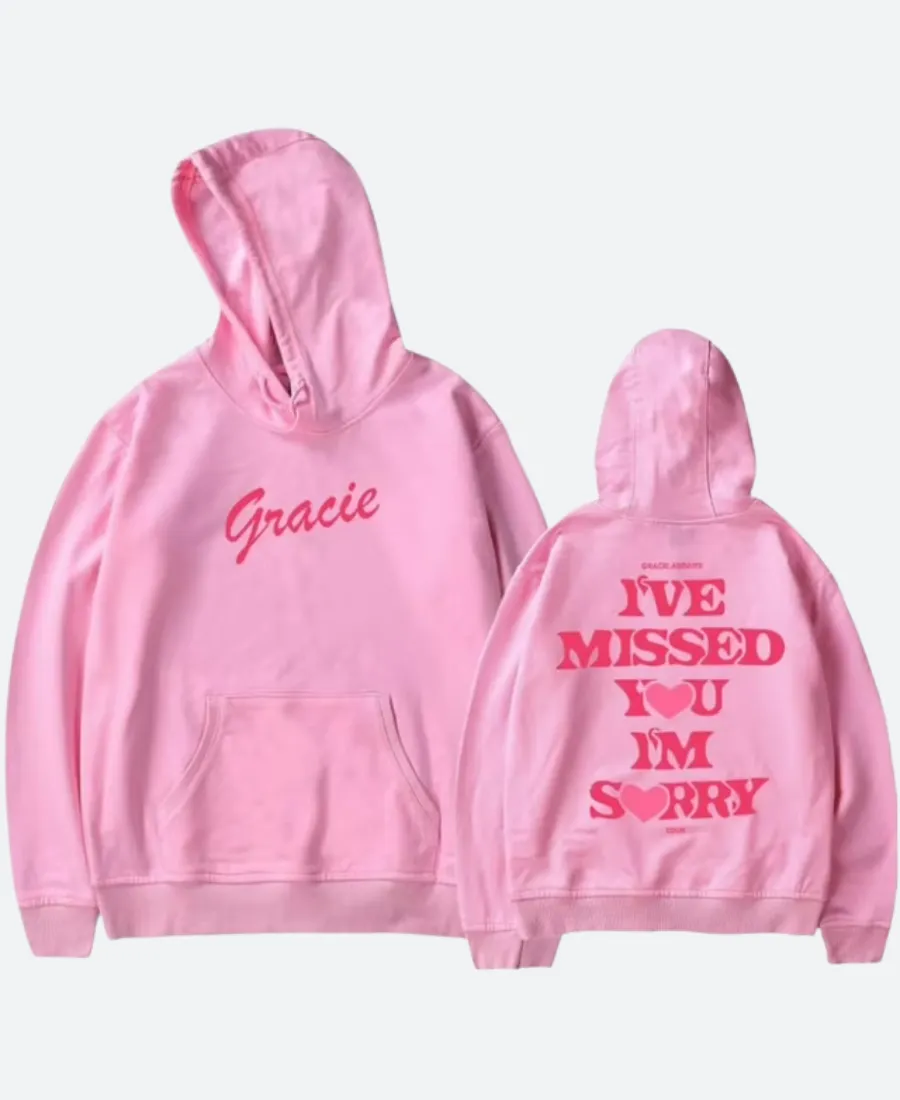 Gracie Abrams Pink Hoodie Front & Back image